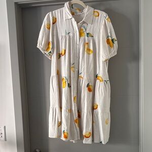 Jane and Delancey White and Orange Mini Dress